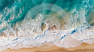 Beautiful ocean waves beach background, great design for any purposes. Travel background. Summer vacation. Tropical