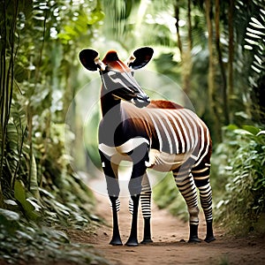 Beautiful okapi - ai generated image