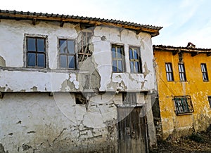 A beautiful old adobe house in the village of Bilecik. Turkey