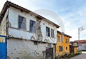 A beautiful old adobe house in the village of Bilecik. Turkey