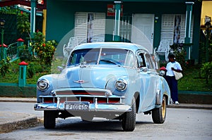 Beautiful old American car in Vinales, Cuba