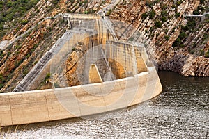 Beautiful old arch dam structure