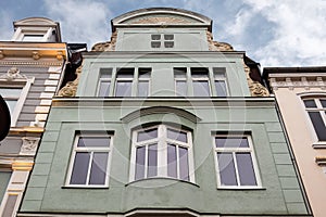 Beautiful old architecture of facades found in the small town Flensburg