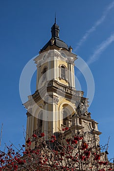 Beautiful Old Buchach City Hall, joint work of architect Bernard Meretyn and sculptor Johann Georg Pinsel. Buchach city