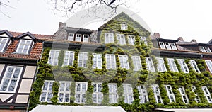 Beautiful old building in Germany - facade at historical center of Hannove