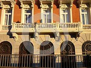 Beautiful old building in Madrid, Spain.