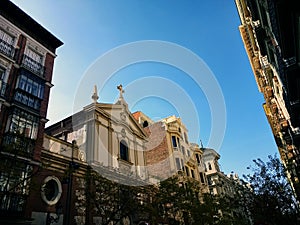 Beautiful old building in Madrid, Spain.