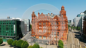 Beautiful old building of Midland Hotel in Manchester - travel photography