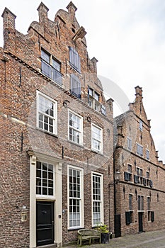 Beautiful old buildings in the historic Deventer, Bergkwartier - Netherlands