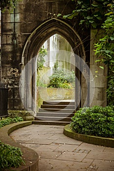 A beautiful old church transformed into public park in London.