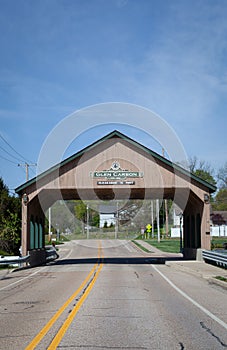 A beautiful old covered bridge in the town of Glen Carbon.