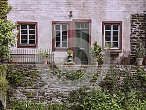 Beautiful old German farmhouse in the wine region along the Moselle