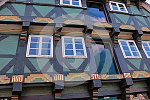 Beautiful old, half-timbered house in the historic town of Celle. North Germany.