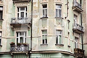 Beautiful old house with balconies