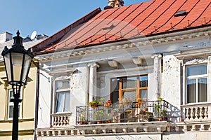 Krásný starý dům v Košicích na Slovensku.