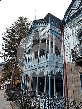 Beautiful old house on the street of Borjomi