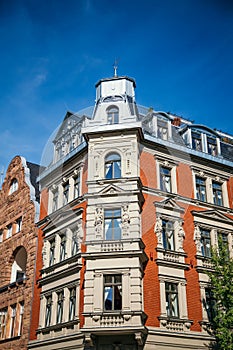 Beautiful old house on the street. Weimar, Germany