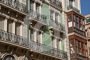 Beautiful old houses of Alicante, spain