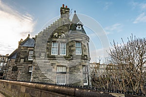 Beautiful old houses in Edinburgh Scotland