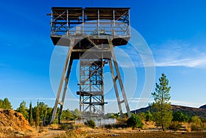 Beautiful old mine tower in Spain.