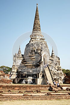 Pagoda at Wat Phra Sri Sanphet Temple, Ayutthaya- Thailand