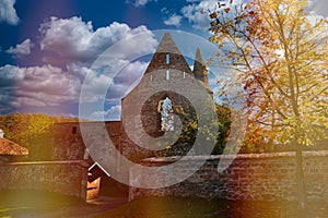 Beautiful old Rosa coeli monastery - Dolni Kounice - Czech Republic. The Baroque residence is a protected cultural monument