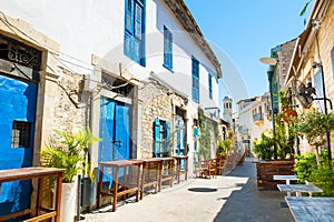 Beautiful old street in Limassol, Cyprus