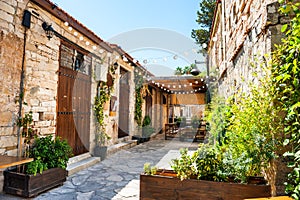 Beautiful old street in Limassol, Cyprus.