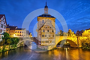 The beautiful Old Town Hall of Bamberg