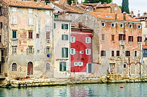 Beautiful old town Rovinj with colorful buildings, Istrian peninsula, Croatia