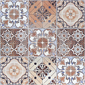 Beautiful old wall ceramic tiles patterns