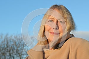 A beautiful older lady in her sixties photo