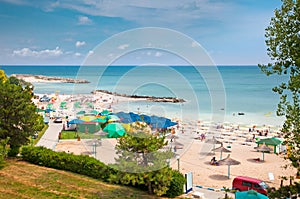 Beautiful Olimp beach in summer, Romania.