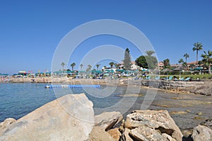 The beautiful Olympic Lagoon Resort Beach Pafos in Cyprus