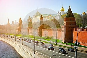 Beautiful, Onion-Domed Structures of the Kremlin in Moscow, Russ