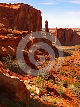 Arches National Park, Sunset Desert Landscape, Utah