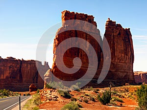 Arches National Park, Sunset Desert Landscape, Utah