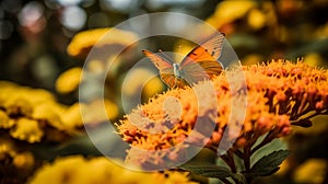 Beautiful Orange Sulfur Butterfly photo