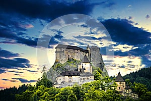 Beautiful orava castle. in Oravsky Podzamok in Slovakia. Orava region. Slovakia landscape. Travel. concept.