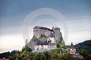 Beautiful orava castle. in Oravsky Podzamok in Slovakia. Orava region. Slovakia landscape. Travel. concept.