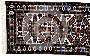 Beautiful Oriental Turkish handmade rugs on white background