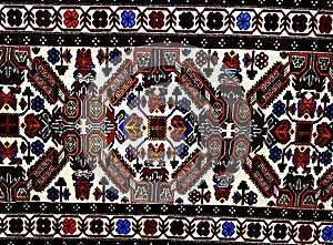 Beautiful Oriental Turkish handmade rugs on white background