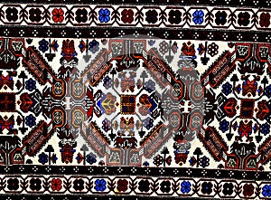 beautiful Oriental Turkish handmade rugs on white background