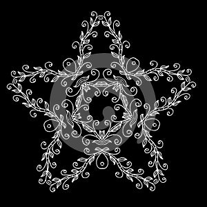 Beautiful ornamental rosette. For ethnic or tattoo design.