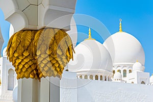 beautiful ornaments inside of the Sheikh Zayed Mosque, Abu Dhabi, United Arab Emirates