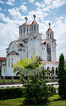 A beautiful Orthodox cathedral in romania. Architecture of Orthodox Churches