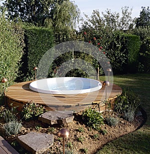 Beautiful outdoor jacuzzi