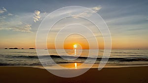 Beautiful outdoor sea landscape and sky on a summer day