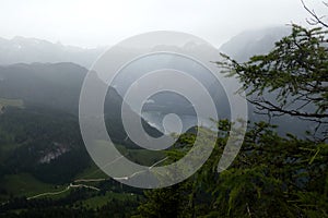 Beautiful outlook from a mountain at Berchtesgaden, Germany