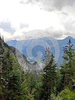 Beautiful outlook from a mountain at Berchtesgaden, Germany